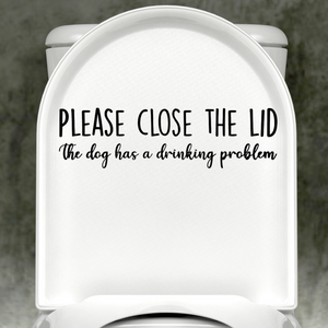 Dog Drinking Problem Decals