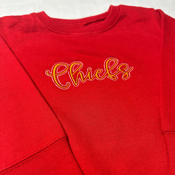 Chiefs Script Embroidery Sweatshirt