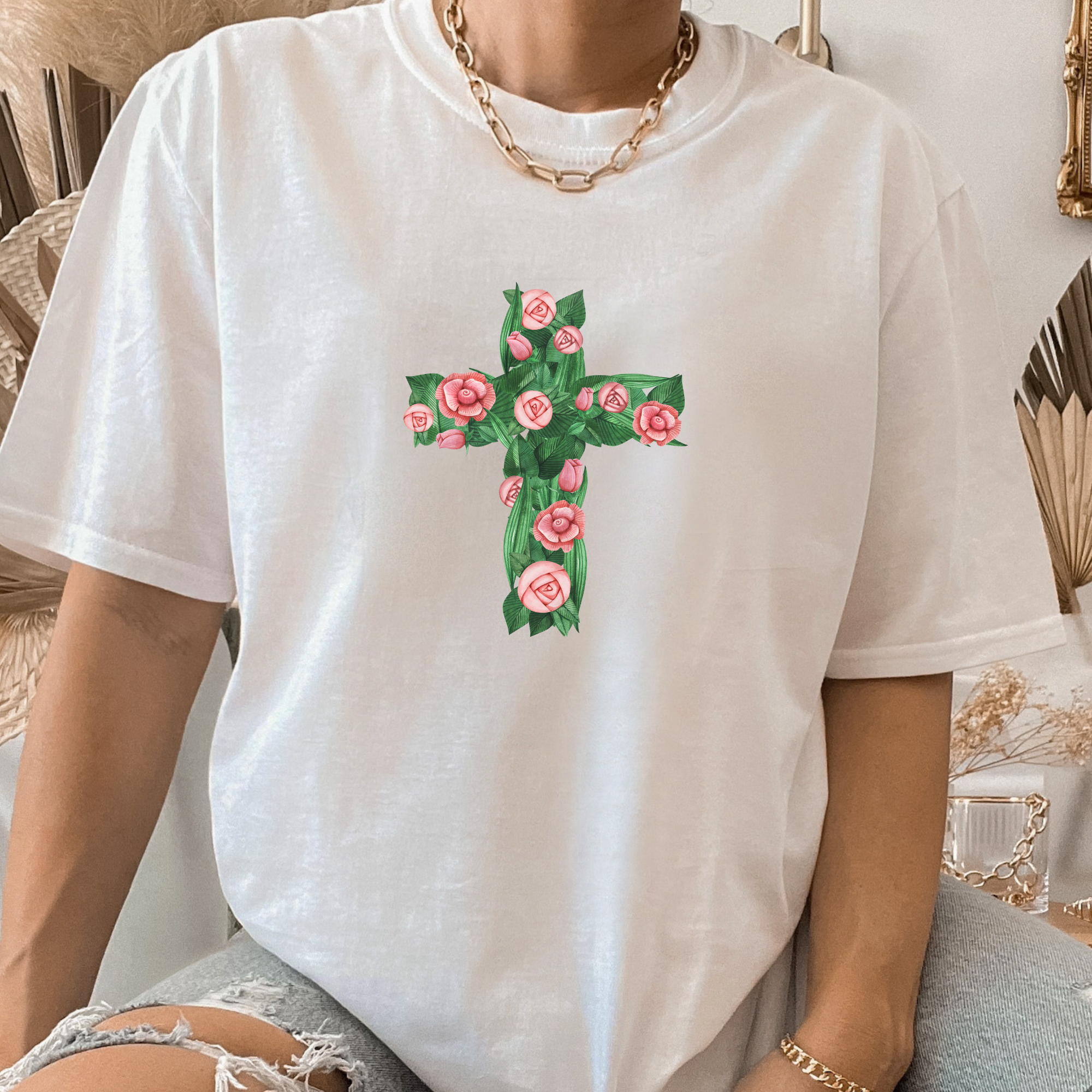 Flower Bouquet Cross Shirt