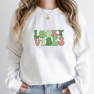 Lucky Vibes with a Shamrock Sweatshirt