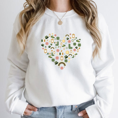 St. Patrick's Day Heart Sweatshirt