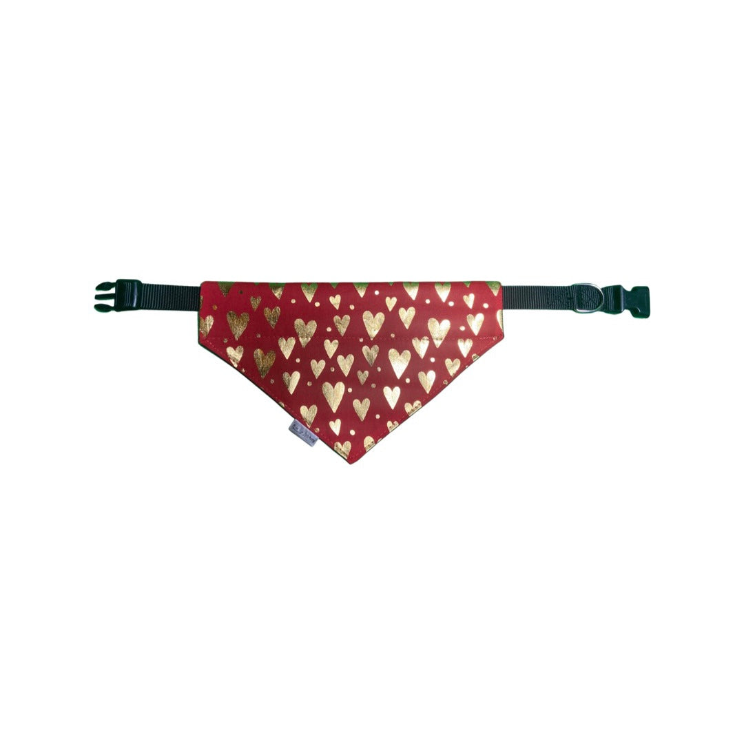 Golden Valentine’s Day Heart Bandana